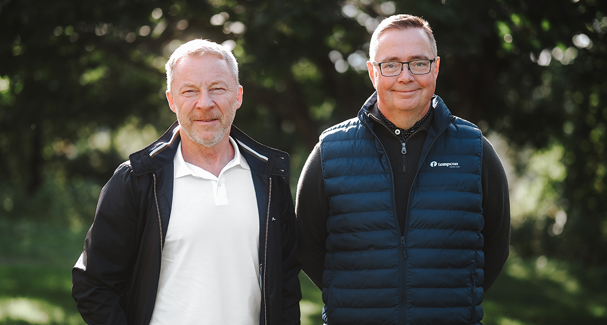 Lars Nilsson, affärschef på Fastec och Fredrik Persson, vd för Tempcon Norrland.